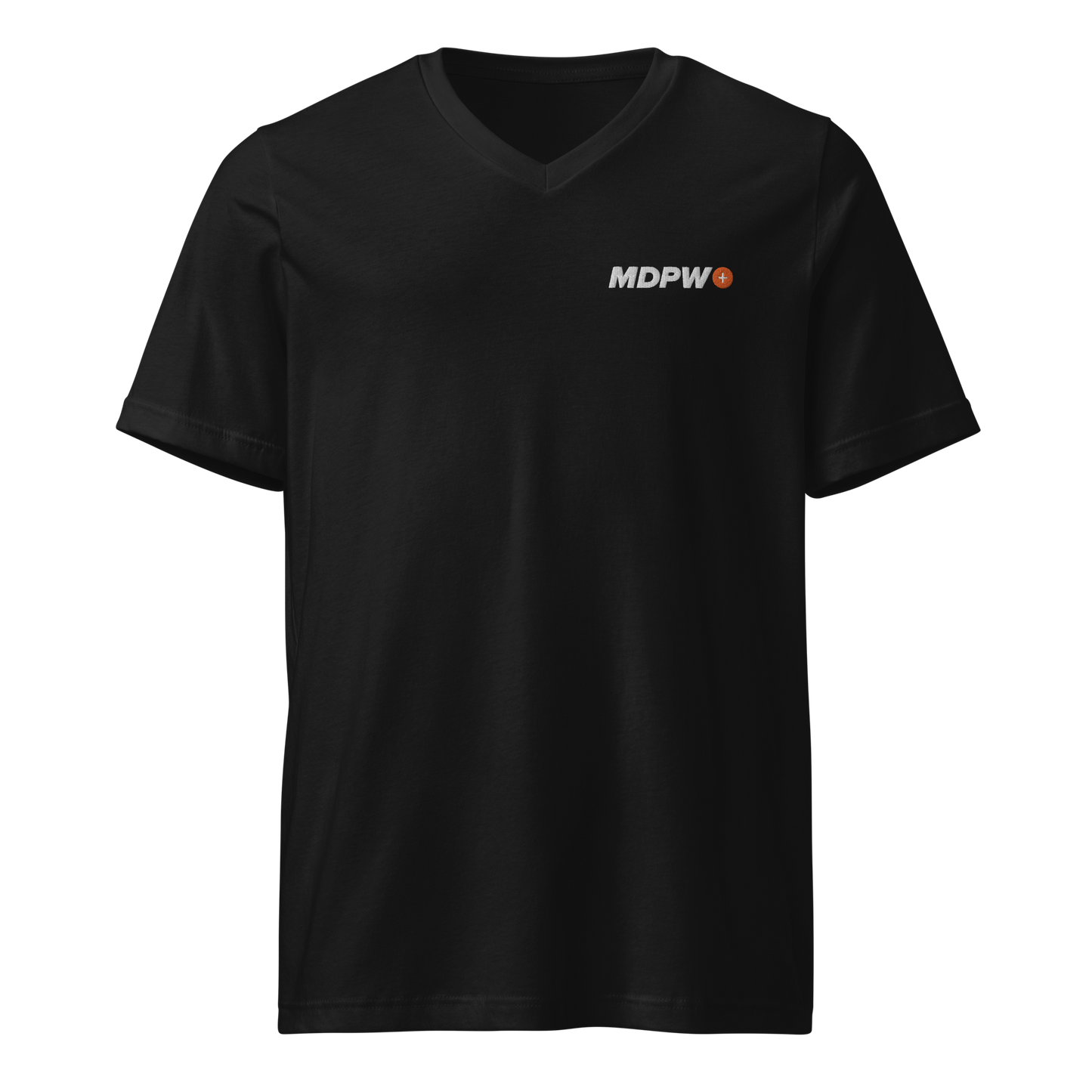 MDPW+ | T-Shirt mit V-Ausschnitt | Gestickt