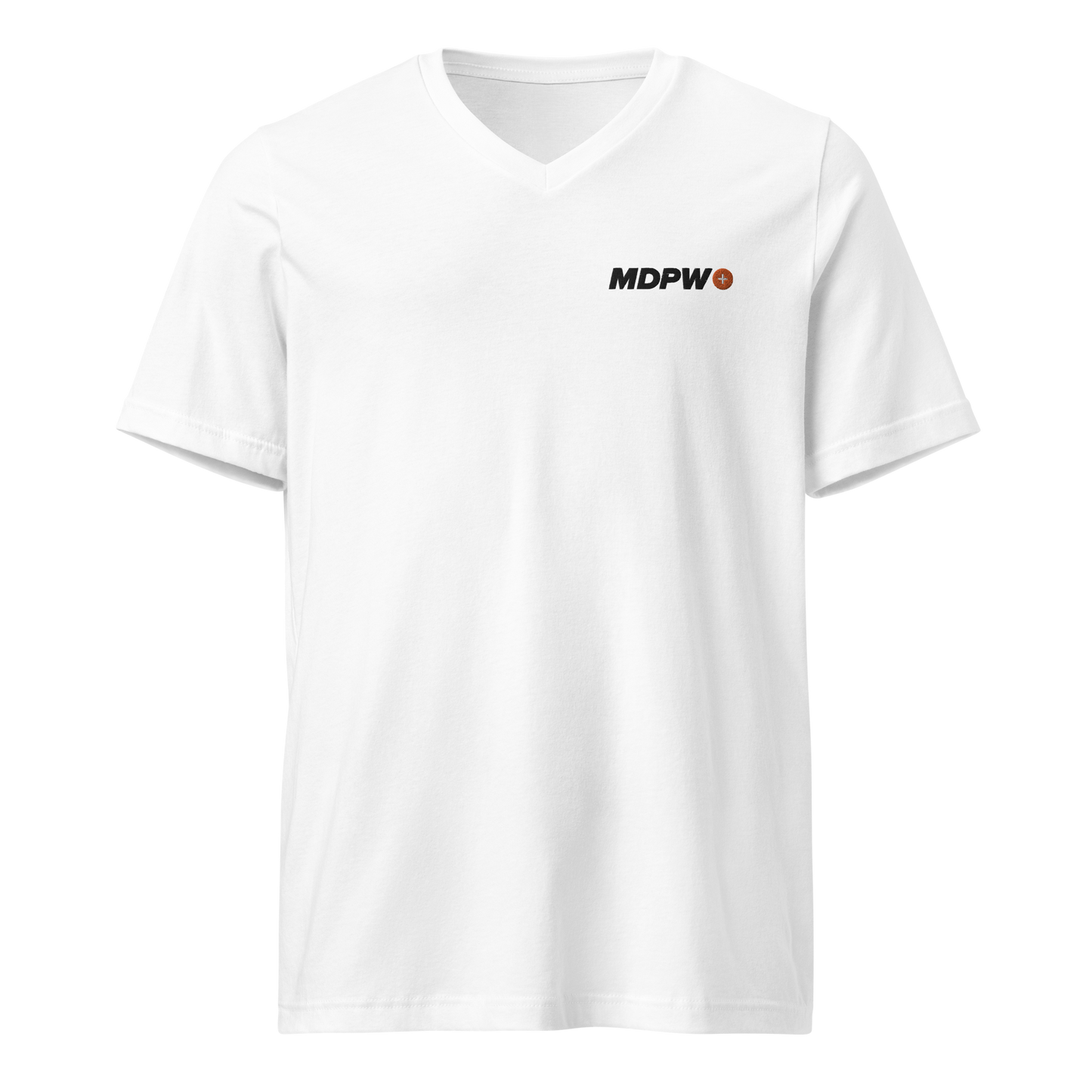 MDPW+ | T-Shirt mit V-Ausschnitt | Gestickt